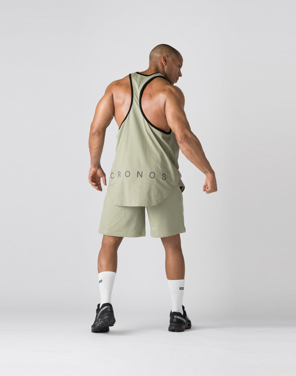 CRONOS Bold Front Logo Stringer Tank【SAGE】