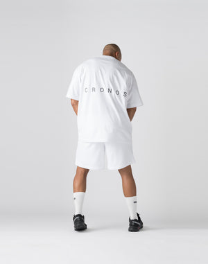 CRONOS Bold Front Logo OverSize T-SHIRT【WHITE】