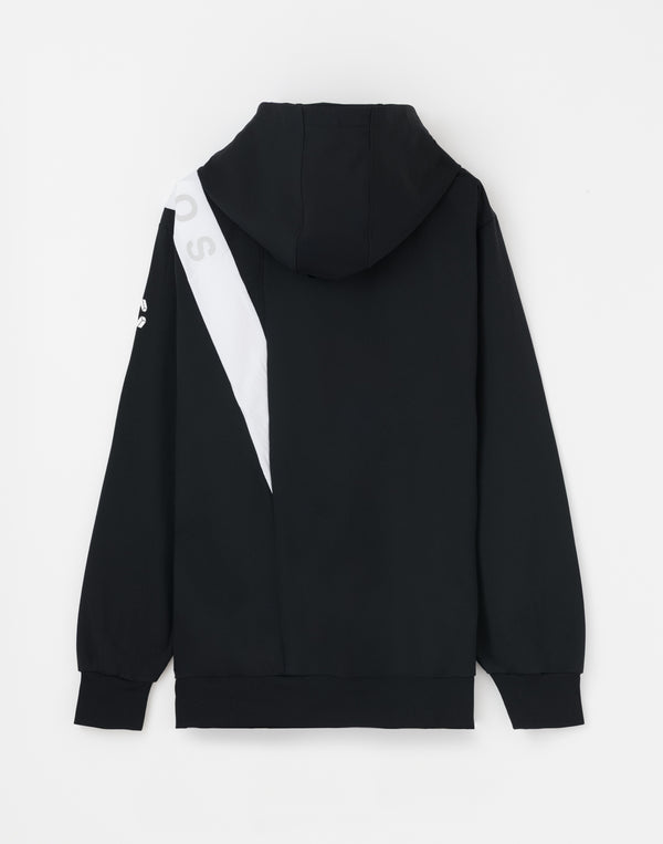 CRONOS Advanced Rash Guard Zip-Up Hoodie【BLACK×WHITE】