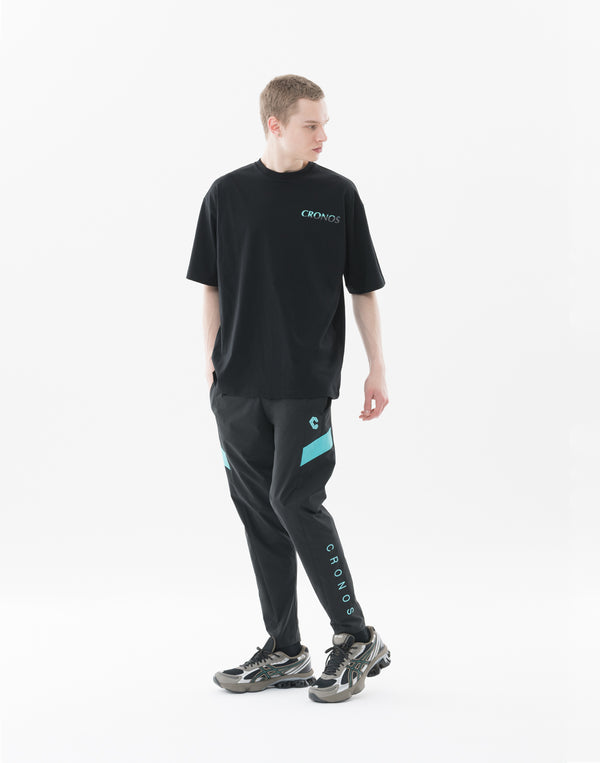 CRONOS Earth Design Print  OverSize T-SHIRT【BLACK×BLUE】
