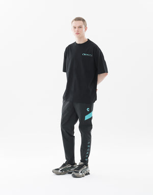 CRONOS Earth Design Print  OverSize T-SHIRT【BLACK×BLUE】