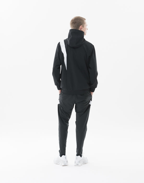 CRONOS Advanced Rash Guard Zip-Up Hoodie【BLACK×WHITE】