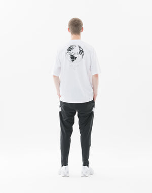 CRONOS Earth Design Print  OverSize T-SHIRT【WHITE×BLACK】