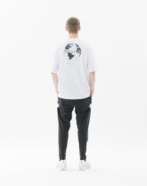 CRONOS Earth Design Print  OverSize T-SHIRT【WHITE×BLACK】