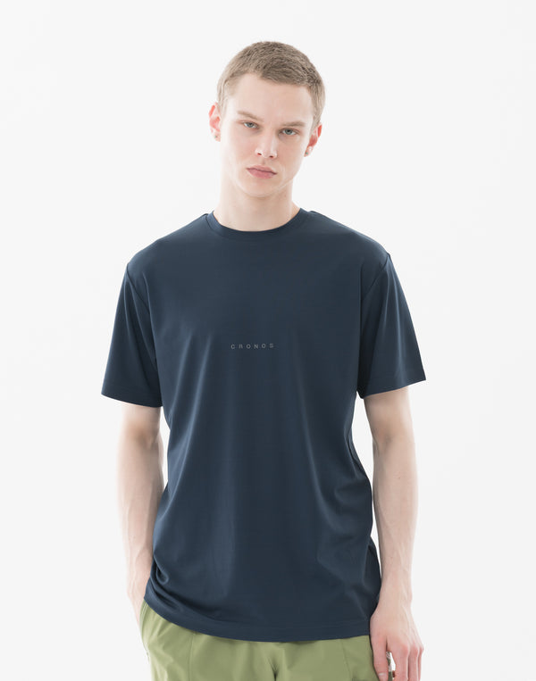 CRONOS Bold Back Logo Regularfit T-SHIRT【NAVY】