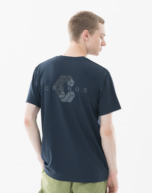 CRONOS Bold Back Logo Regularfit T-SHIRT【NAVY】