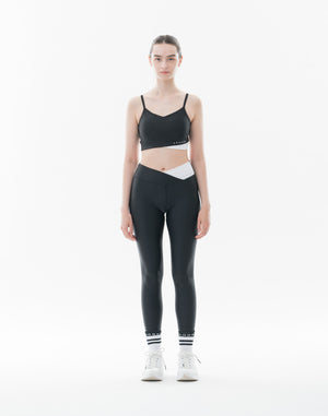 CRONOS 女士運動交叉胸罩【黑色】