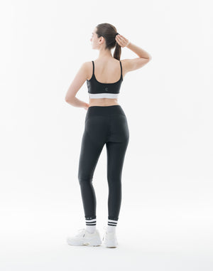 CRONOS 女士運動交叉胸罩【黑色】