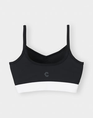 CRONOS 女士運動交叉胸罩【黑色】