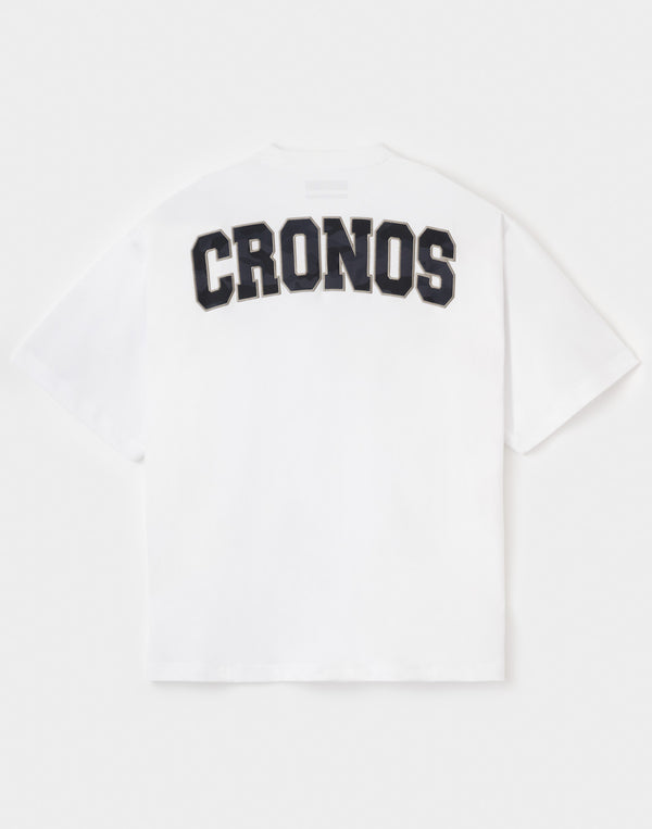 CRONOS PATCH LOGO TECH over size S/S TEE【WHITE】