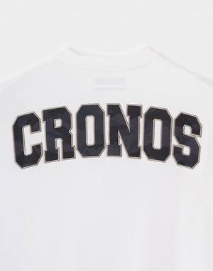 CRONOS PATCH LOGO TECH over size S/S TEE【WHITE】