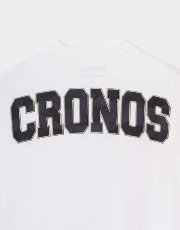 CRONOS PATCH LOGO TECH over size S/S TEE【WHITE】