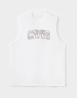 CRONOS エアドライ オーバーサイズ ノースリーブTシャツ【ホワイト】