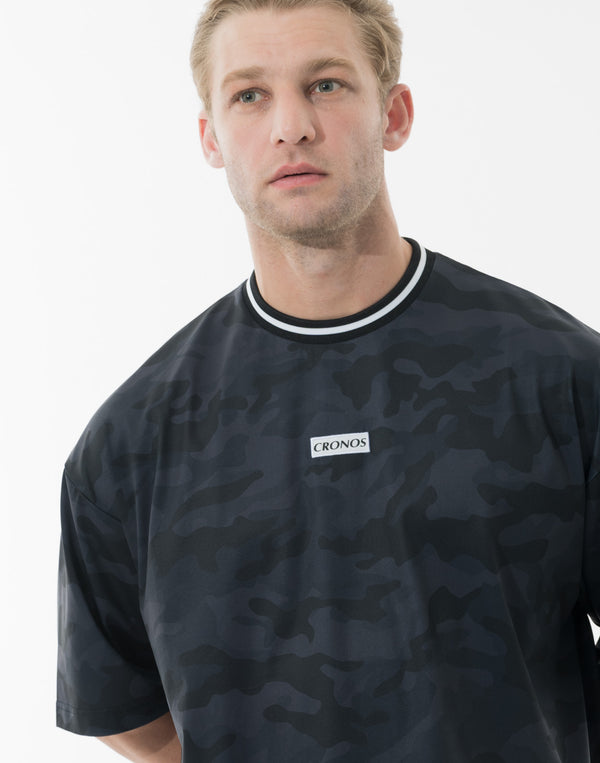CRONOS TACTICAL CAMO over sizeS/S TEE【BLACKCAMO】