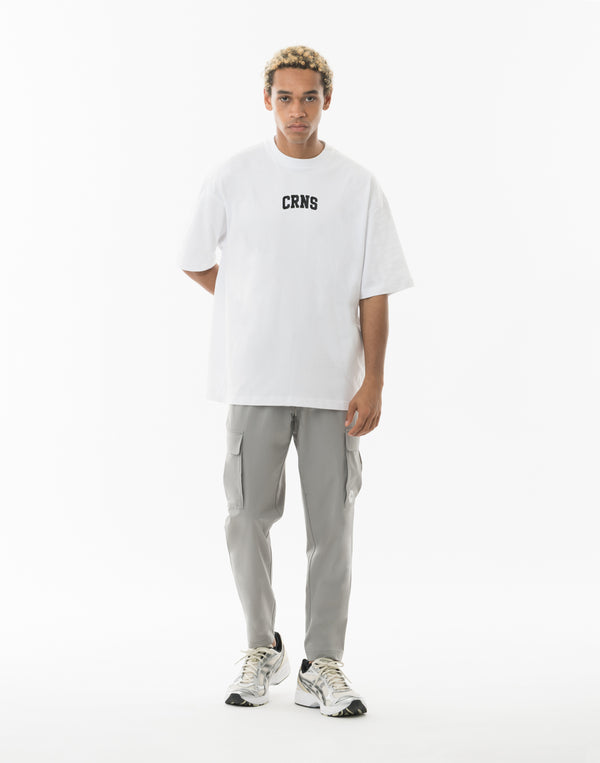 CRONOS PATCH LOGO TECH over size S/S TEE【WHITE】