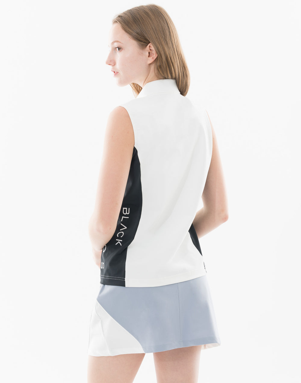 CRONOS BLACK WOMAN AirFlow Shield halfZIP Sleeve less【WHITE】