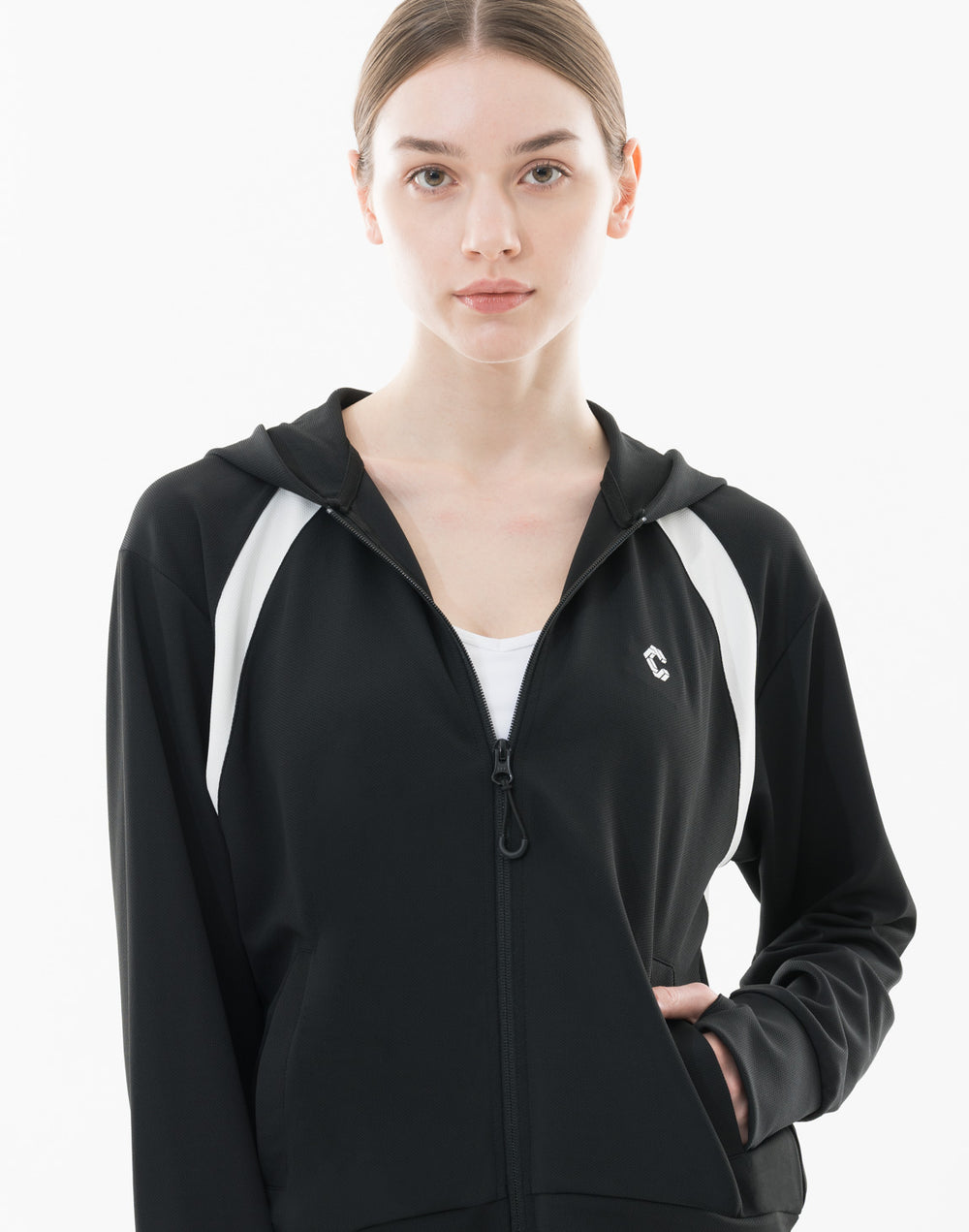 CRONOS WOMEN UV Shield Light Hoodie【BLACK】