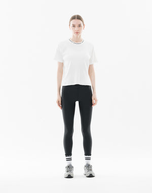 CRONOS WOMEN シャイニーワイドリブTシャツ【ホワイト】