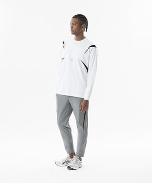 CRONOS Structured Panel over size L/S TEE【WHITE】