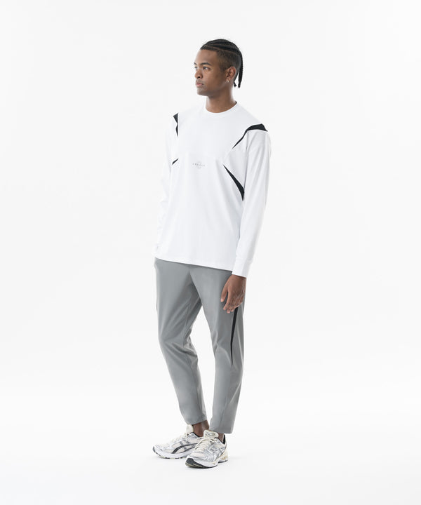 CRONOS Structured Panel over size L/S TEE【WHITE】