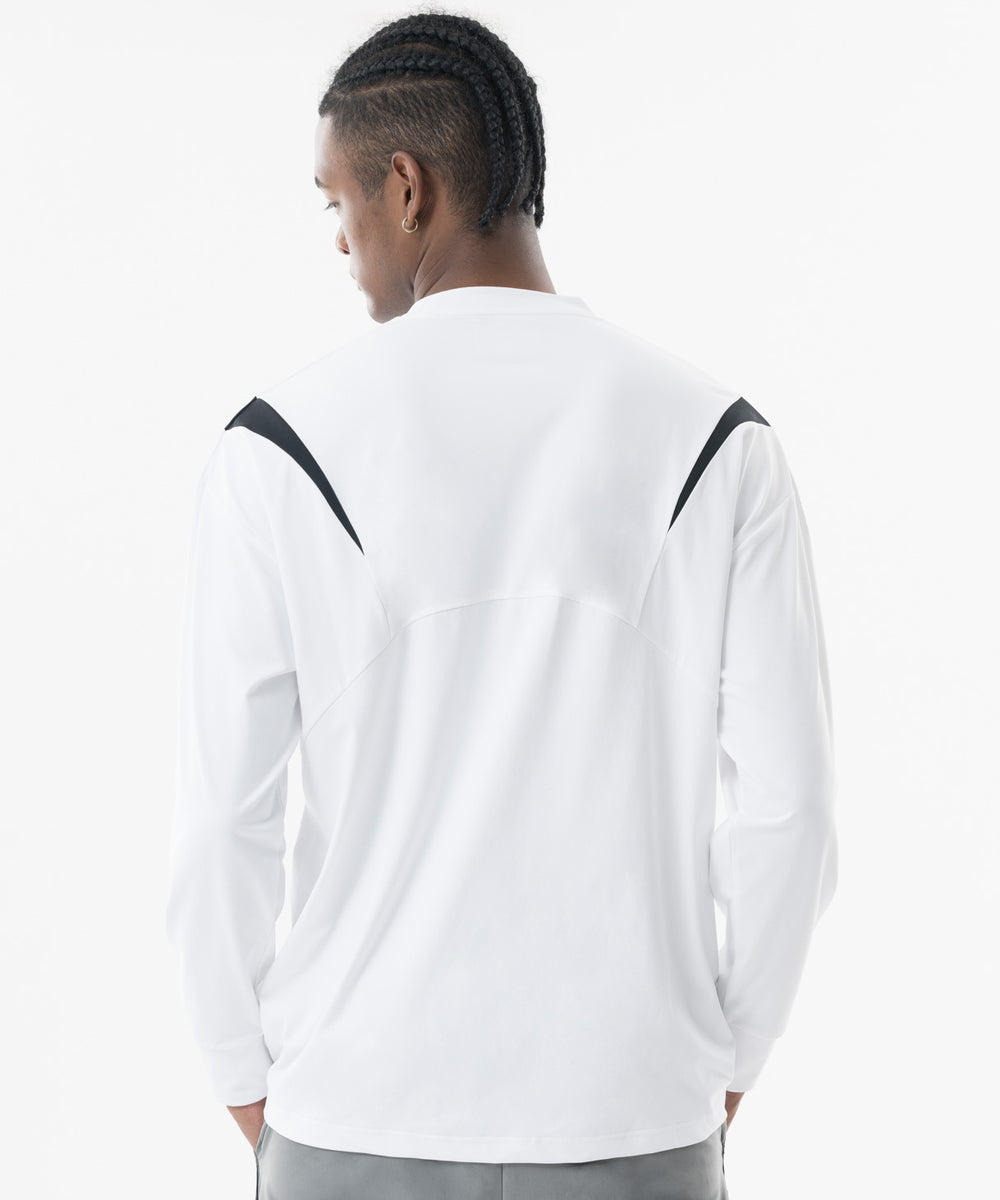 CRONOS ストラクチャードパネルオーバーサイズL/S TEE【WHITE】