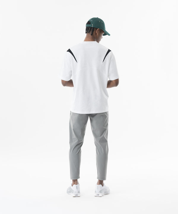CRONOS Structured Panel over size S/S TEE【WHITE】