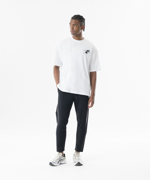 CRONOS Grunge Paint Stroke over size S/S TEE【WHITE】