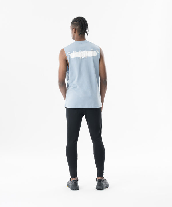 CRONOS Grunge Paint Stroke 大尺寸無袖上衣【L.BLUE】