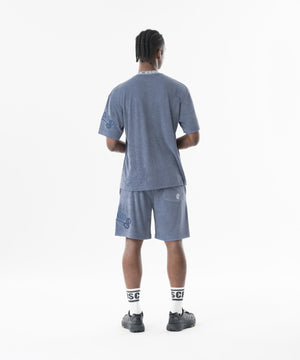 CRONOS Bamboo Pile shorts【G.BLUE】