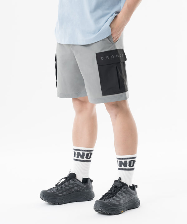 CRONOS 撞色口袋彈性工裝短褲【D.GRAY】