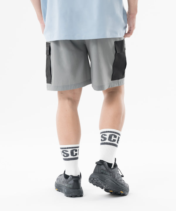 CRONOS 撞色口袋彈性工裝短褲【D.GRAY】