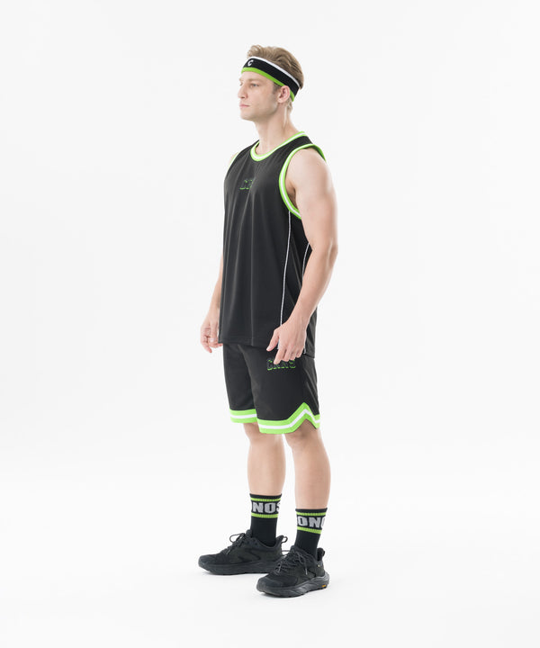 CRONOS Double-Layer Basketball Mesh Tank【BLACK×GREEN】