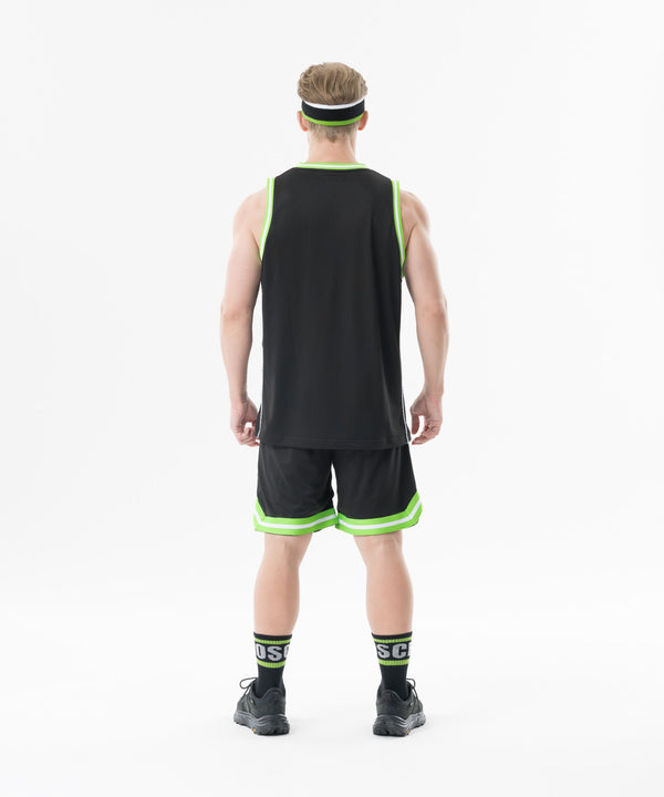 CRONOS Double-Layer Basketball Mesh Tank【BLACK×GREEN】