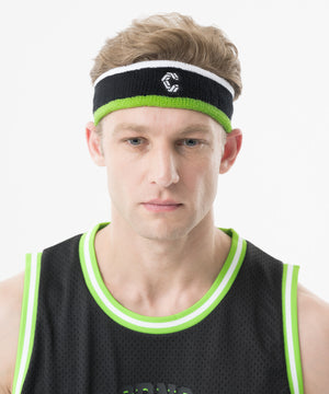 CRONOS Signature Logo Headband【BLACK×GREEN】