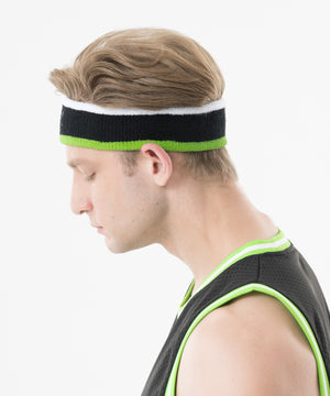 CRONOS Signature Logo Headband【BLACK×GREEN】