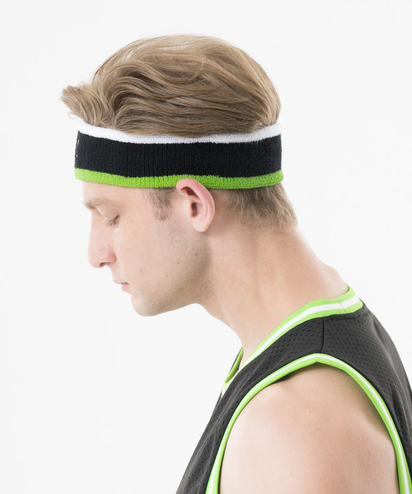 CRONOS Signature Logo Headband【BLACK×GREEN】