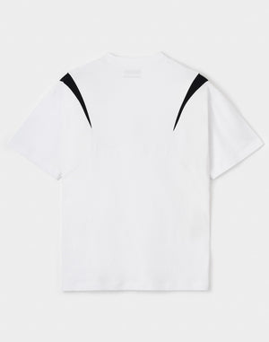 CRONOS Structured Panel over size S/S TEE【WHITE】