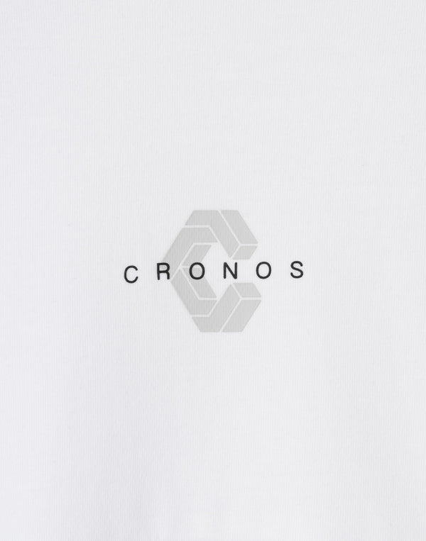 CRONOS Structured Panel over size S/S TEE【WHITE】