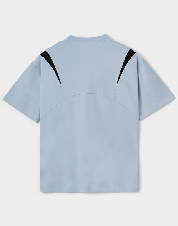 CRONOS Structured Panel over size S/S TEE【L.BLUE】