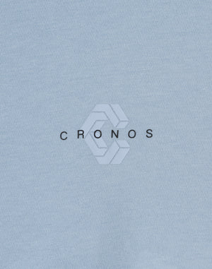 CRONOS Structured Panel over size S/S TEE【L.BLUE】