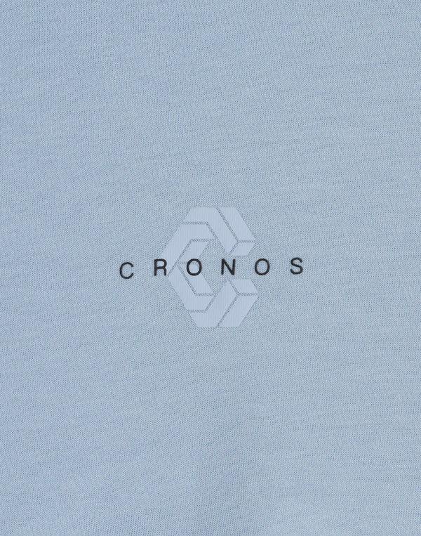 CRONOS Structured Panel over size S/S TEE【L.BLUE】