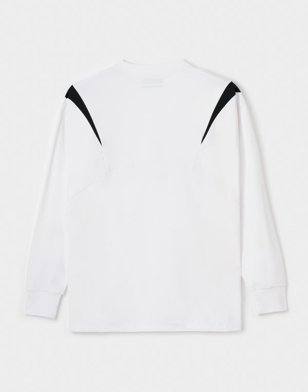 CRONOS Structured Panel over size L/S TEE【WHITE】