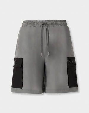 CRONOS 撞色口袋彈性工裝短褲【D.GRAY】