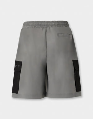 CRONOS 撞色口袋彈性工裝短褲【D.GRAY】