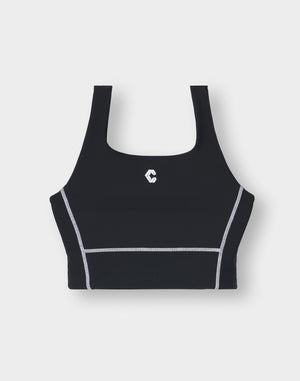 CRONOS WOMEN クールタッチリブブラ【ブラック】