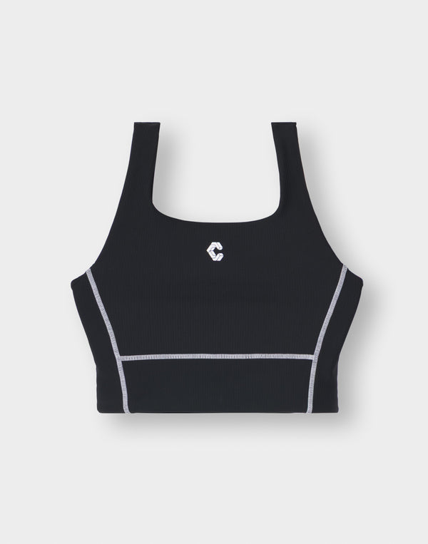 CRONOS WOMEN クールタッチリブブラ【ブラック】