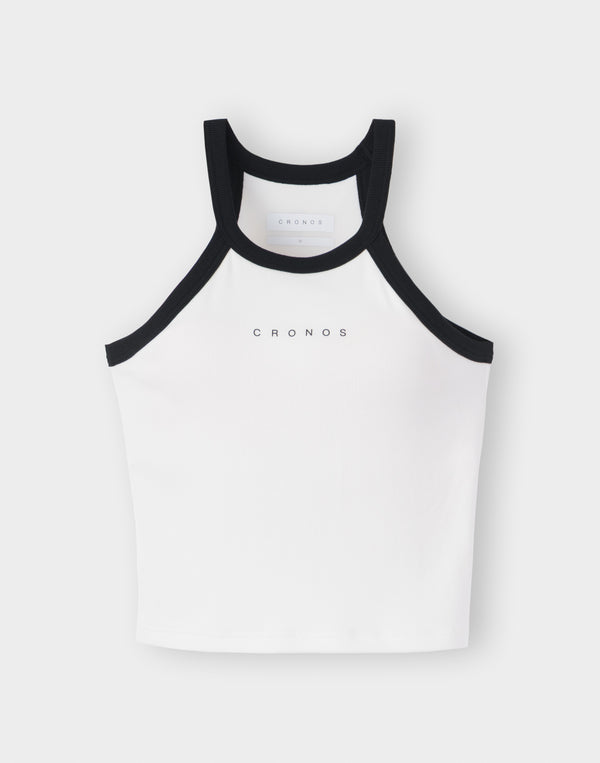 CRONOS WOMEN ホルターネックタンクトップ【ホワイト】