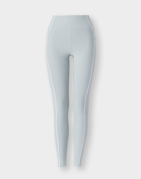 CRONOS WOMEN Cool Touch Rib Leggings【GRAY】