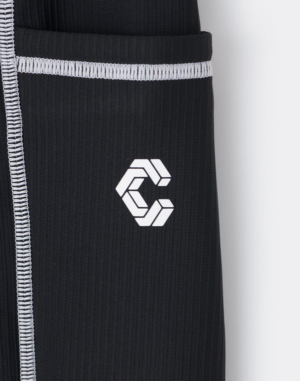 CRONOS WOMEN Cool Touch Rib Leggings【BLACK】