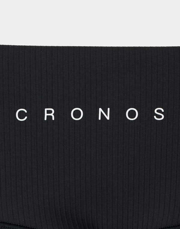 CRONOS WOMEN Cool Touch Rib Leggings【BLACK】